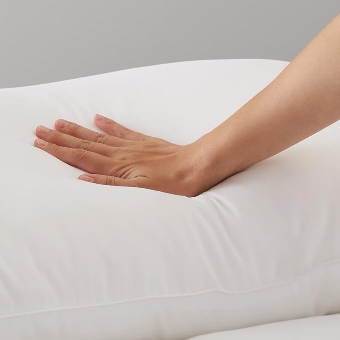 Amazon Basics Down Alternative Bed Pillows and Pillow Protector Case Set, Medium Density, Standard Size 26" x 20", Hypoallergenic, Microfiber, Washable, White, 2-Pack