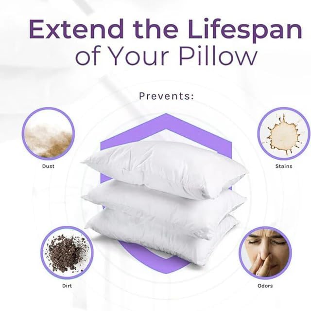 Hygea Dust Mite & Allergen Pillow Protectors, King Size, Set of 2 - Pillow Encasements - Zippered Covers - Hypoallergenic, Waterproof, Soft & Breathable, Premium Quality