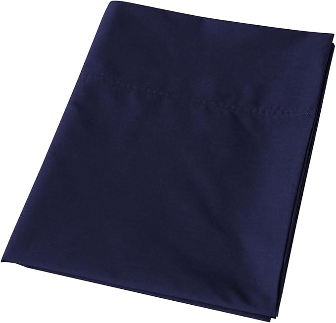 WhatsBedding Body Pillow Cover Cotton Fabric, Long Pillowcase Breathable & Skin-Friendly, Envelope Closure - Navy Blue (20x54 inch)