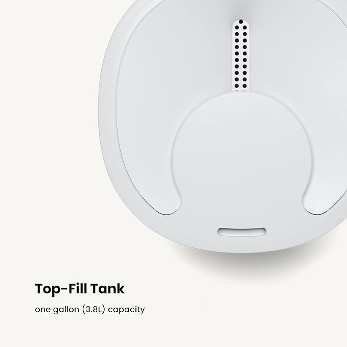 Safety 1st Connected Smart Humidifier — 1 Gallon (3.8L) Tank Size, Cool Mist Humidifier with Hygrometer and Nightlight, and Whisper Quiet for Baby Bedroom, Nursery, iOS and Android Compatible