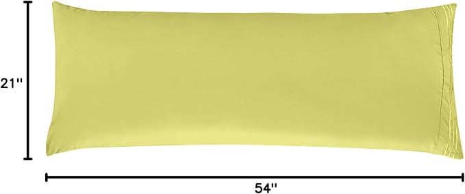 Elegant Comfort Luxury Ultra-Soft 1-Piece Pillowcase Set - 1500 Premium Hotel Quality Microfiber Double Brushed - Wrinkle Resistant, Body Pillowcase Size, Pistachio Green