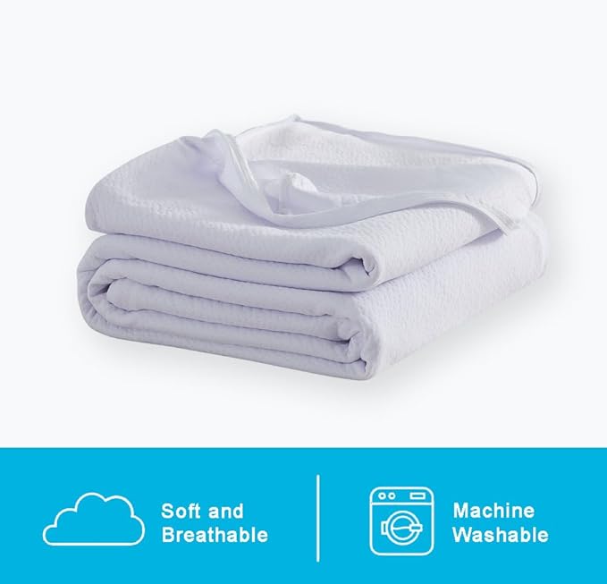 SHOUREN Mattress Topper Cover Only Twin, 2-3 Inch Zippered Mattress Topper Protector with Adjustable Straps, Ultra Soft Breathable Washable Encasement, Secure Fit, White