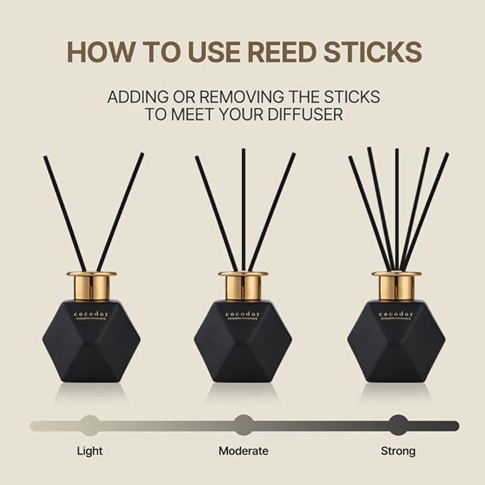 COCODOR Black Golden Reed Diffuser/Osmanthus/6.7oz(200ml)/Home Decor & Office Decor, Fragrance and Gifts, Aromatherapy, Mother's day