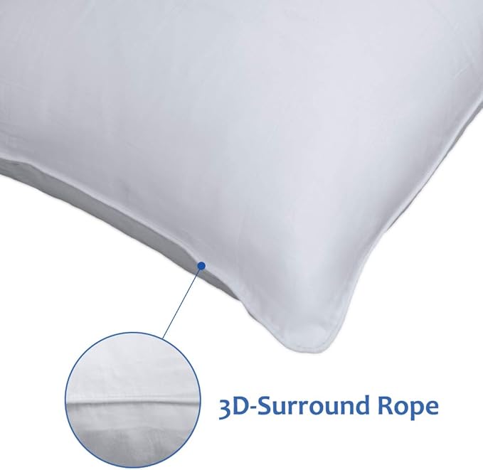 Precoco Body Pillow Pillowcase, 100% Cotton White Body Pillow Cover with Double Zipper, 20" x 54" Super Soft 600 Thread Count Case Covers for Easy Put in & Off, 1 Pack