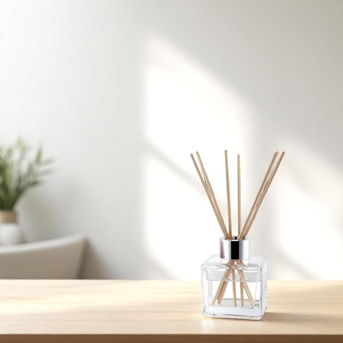 Hosley Reed Diffuser Set, 7.7 oz Lilac Scented Diffuser with Sticks Home Fragrance Reed Diffuser for Spa, Reiki, Yoga, Office Decor, Bedroom Bathroom Living Room Decor & Ideal Wedding Gift