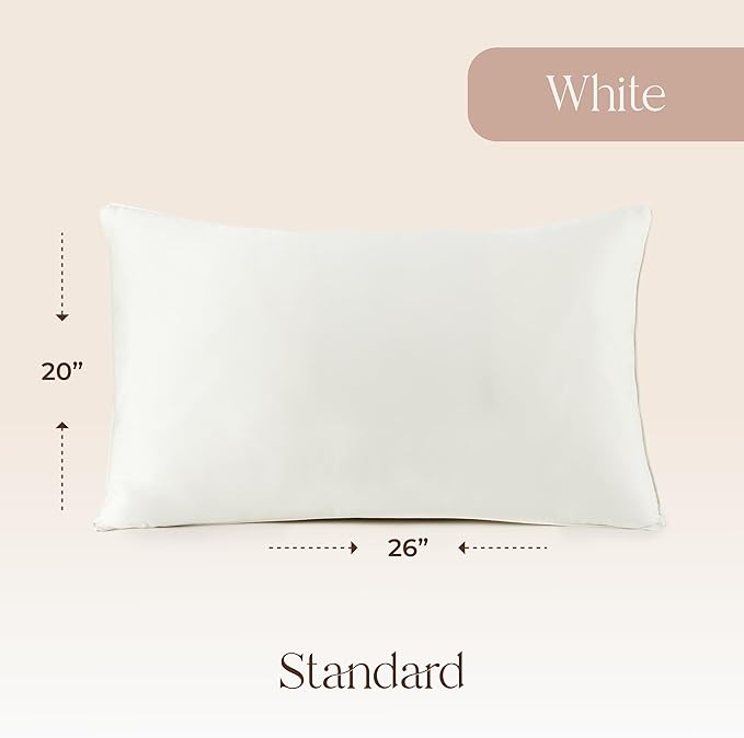Organic Cotton Pillow Protector - 100% Waterproof Pillow Protector Standard Size GOTS & Fairtrade Certified - 140GSM Thicker Hypoallergenic Soft Breathable Cover with Edge Piping - 2 Pack (Standard)