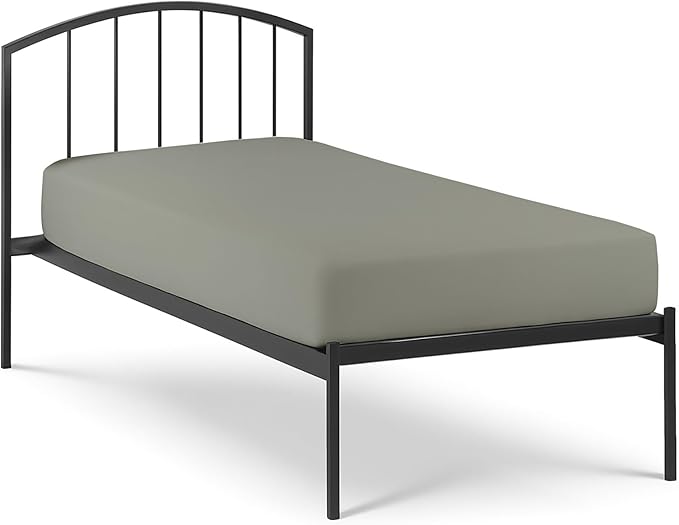 Cot Size 30" x 75" Fitted Sheet, 100% Egyptian Cotton, Perfect for Camp Bunk Beds/RVs/Guest Beds/Army Cots/Replacement Mattress (Light Grey)