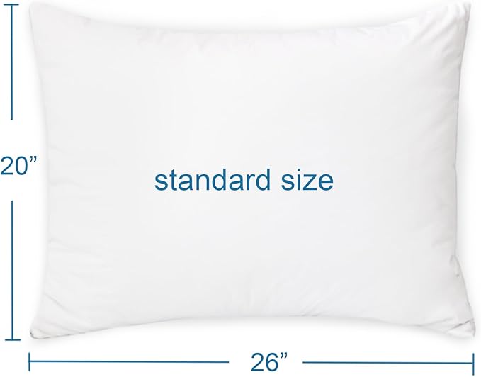 4 Pack Pillow Protectors with Zipper Standard Size Breathable & Noiseless Pillow Protector 100% Waterproof Pillow Cases 20''×26'' White Pillow Covers