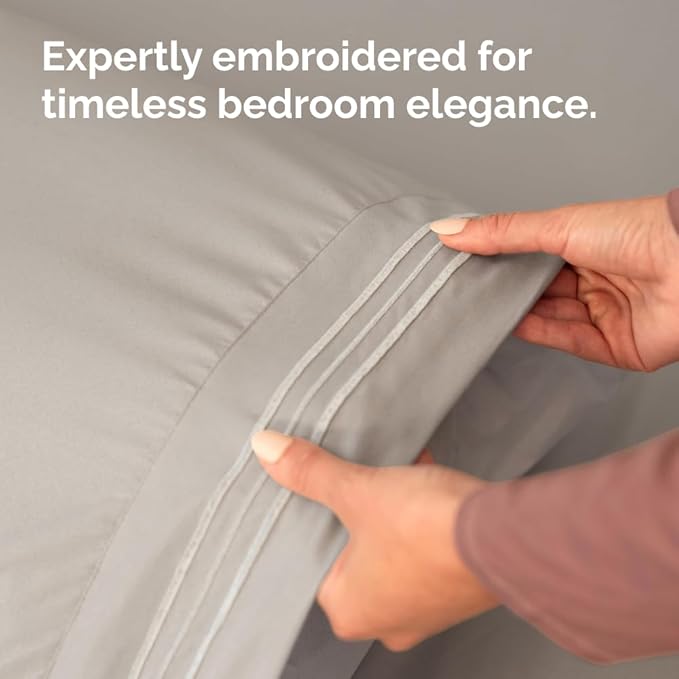 Body Pillowcases Set of 4-20x54 Long Body Pillow Case - Soft Body Pillow Cover for Sleeping & Side Sleepers - Comfy, Breathable & Fade Free - Machine Washable w/Envelope Enclosure - (Light Grey)