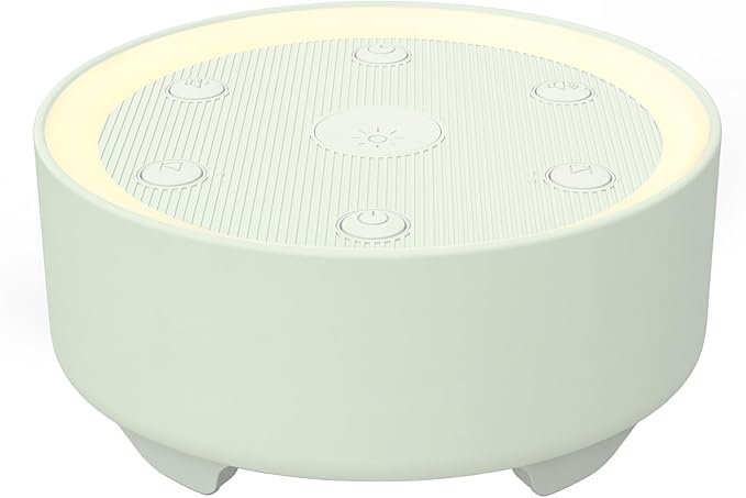 Kipcush Sleep Sound Machine - 21 High-Fidelity Non-Looping Sounds, Portable White Noise Machine for Baby, Kids & Adults, Dimmable Night Light, 6 Auto-Off Timers, USB Powered for Travel, Home & Office