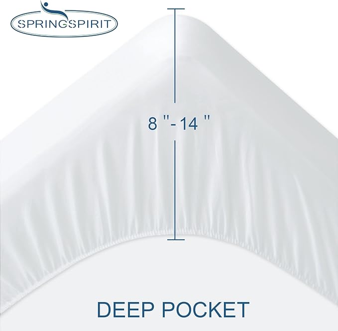 2 Pack Twin XL Mattress Protector Waterproof up - 14" Noiseless & Breathable Mattress Topper Pad Cover Twin Extra Long Fitted Sheets, Machine Washable