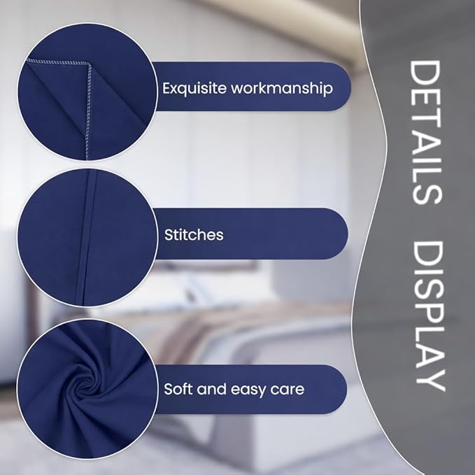 EVOLIVE Ultra Soft Body Pillow Cover 21"x54", Cozy Microfiber Pillowcase with Hidden Zipper, Breathable, Perfect for Pregnancy & Side Sleepers, Cover Only (21"x54" Body Pillow Cover, Navy)
