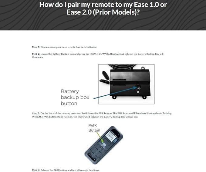 New Replacement Remote Control Compatible with Ease 2.0/3.0/4.0 Remote for Tempurpedic/Sealy/Adjustable Beds Bases JLDK.30.04.07 RF368C