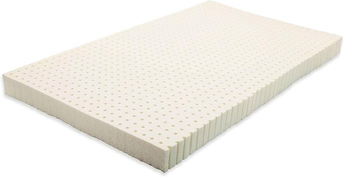 ORGANIC TEXTILES Organic Latex Mattress Topper with Cotton Cover - Made in USA (3 Inches Cal King, Soft)