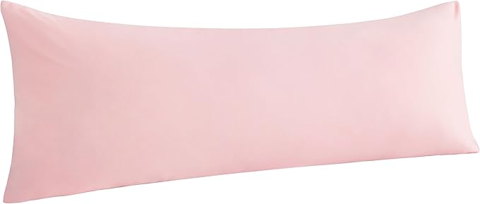 NTBAY Body Pillowcase - Brushed Microfiber 20x54 Pillowcase - Soft, Wrinkle-Free, Fade-Resistant, Stain-Resistant, Blush Pink Body Pillow Cover with Envelope Closure - 20x54 Inches, Blush Pink
