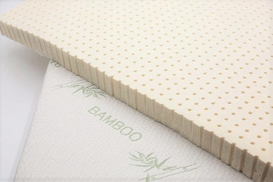 OrganicTextiles 3” Inch Organic Latex Mattress Topper Pad with Rayon Derived from Bamboo Covering with Zipper(Full Size, Soft), GOLS Certified, Breathable, Made in USA, Hypoallergenic Soft