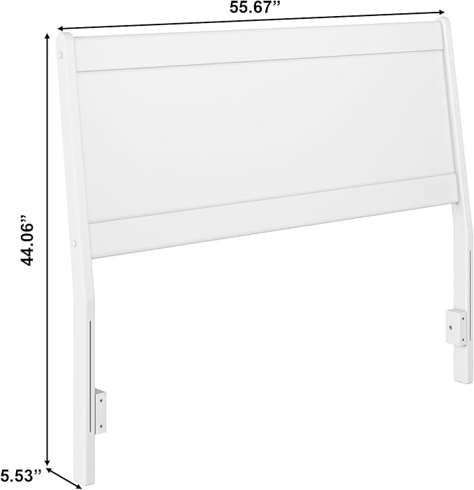 AFI, Casanova Full Solid Wood Panel Headboard, White