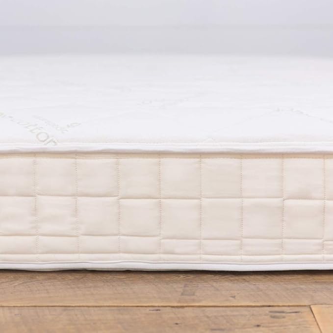 Naturepedic Chorus Organic Mattress - Medium Firm Mattress with Encased Coil Layers for Universal Comfort and Pressure Relieving - King