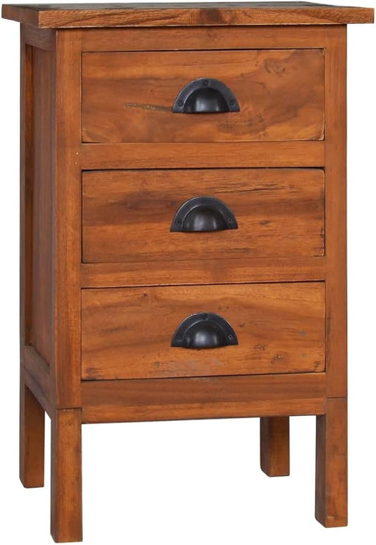 Wood Nightstand,Bedroom Furniture,Bedside Cabinet,Robust and Durable Suitable for Coffee Tables,wardrobes,corridors,Offices,playrooms 15.7"x13.8"x23.6" Solid Teak Wood