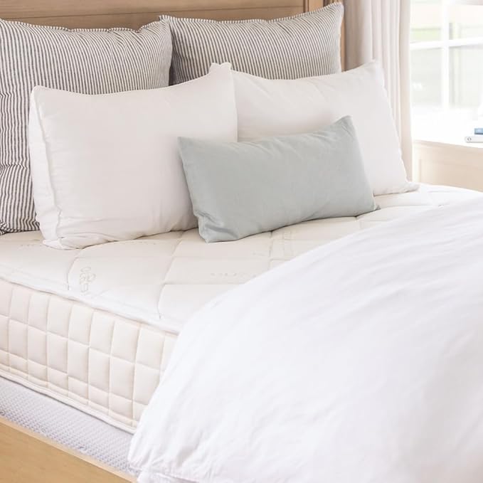 Naturepedic Chorus Organic Mattress - Medium Firm Mattress with Encased Coil Layers for Universal Comfort and Pressure Relieving - King