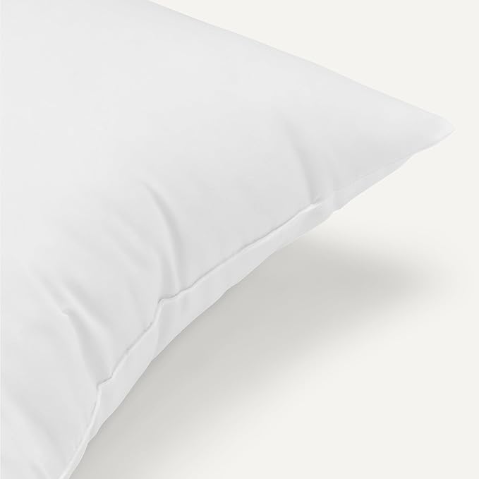 Amazon Basics Square Hypoallergenic Pillow Insert, Sofa Bed Couch Decorative Stuffer, 18 inch, Machine Washable, Compressed, Soft, 4-Pack