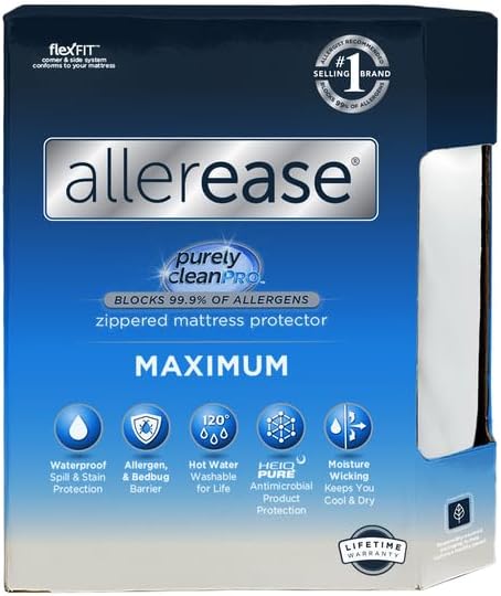 AllerEase Maximum Allergy Mattress Protector, Full Size