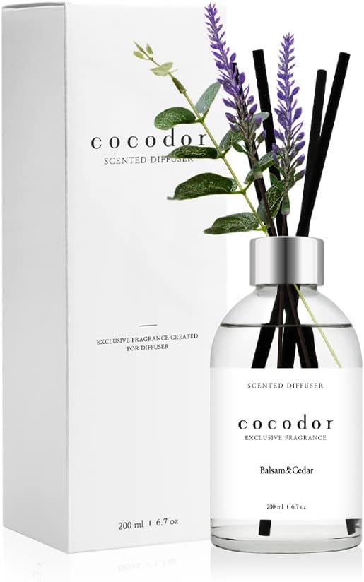 COCODOR White Label Lavender Diffuser/Balsam & Cedar/6.7oz(200ml)/Home Decor & Office Decor, Fragrance and Gifts, Aromatherapy