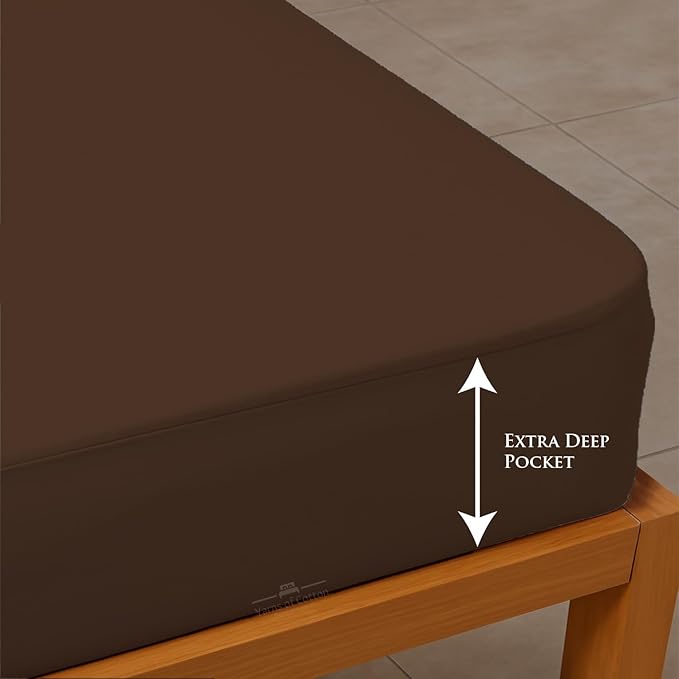 Cot Mattress Protector 30"x80" Waterproof, Terry Soft and Noiseless Mattress Protector Perfect for Daybed 30"x80" Mattress/Narrow Twin/Cot Size/Rv Bunk/Camping Cot (Chocolate)