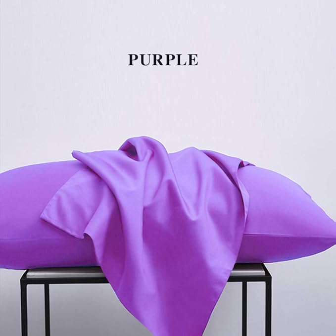NTBAY Queen Pillowcase Set - 4 Pack Brushed Microfiber 20x30 Pillowcases - Soft, Wrinkle-Free, Fade-Resistant, Stain-Resistant, Purple Pillowcases with Envelope Closure - 20x30 Inches, Purple