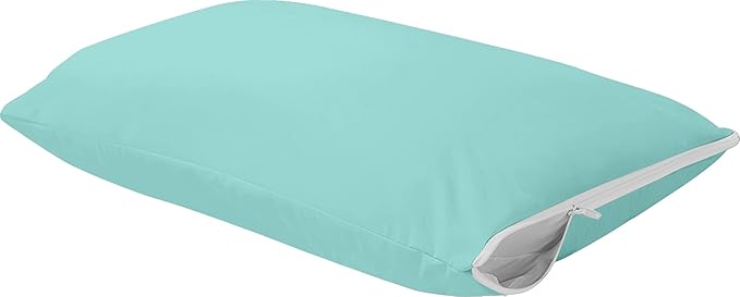 Utopia Bedding Premium 100% Waterproof Pillow Protectors with Zipper King Size (Set of 4), Bed Bug and Dust Mite Proof Zippered Pillow Covers, Pillow Encasement Cases, Spa Blue