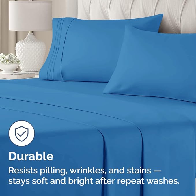 King Standard Pillow Cases Set of 2 - Ultra-Soft Hotel Quality Pillowcase Covers - Comfy, Cozy & Fade Free - Wrinkle Resistant - Machine Washable Pillow Protectors - 2 Piece Set - Royal Blue