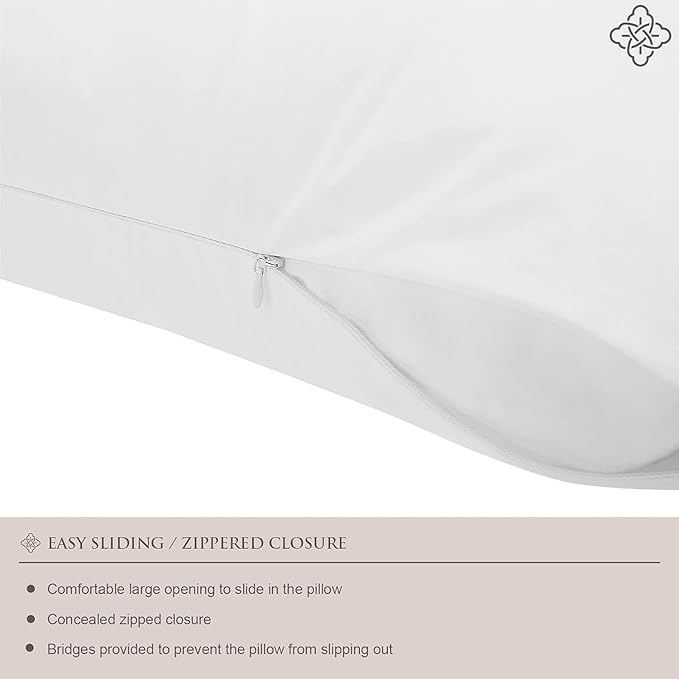 Bioweaves 100% Organic Cotton Breathable Pillow Protectors GOTS Certified with Zipped Closure – Toddler - 13” x 18”, 2-Pack