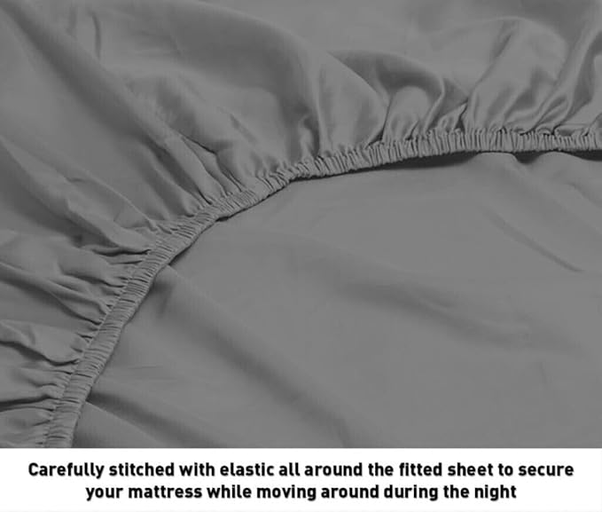 Split King Size Sheet Set - Egyptian Quality Ultra-Soft Bed Sheets - Double Brushed - Deep Pockets- Easy Fit - 5 Piece Set- Fade Resistant