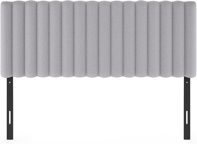 Furinno Roanne Upholstered Tufted Headboard, Twin, Glacier