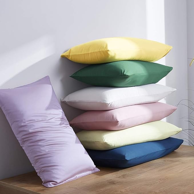 NTBAY Egyptian Cotton King Pillowcases - Set of 2, 500 Thread Count Cotton Pillowcases - Soft and Breathable Envelope Closure Pillow Cases - 20x36 Pillow Covers for Bed, Black