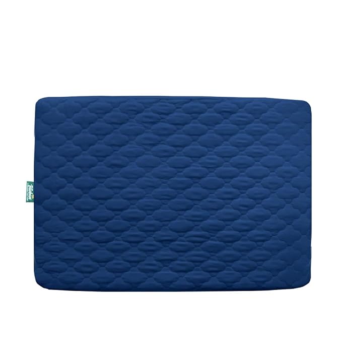Pack and Play Mattress Protector Sheets Fitted Waterproof Pack and Play Mattress Pad Cover, Compatible with Graco Pack n Play & Dream On Me & Pamo Babe, Playpen/Playard Sheet Quilted, Navy, 39" x 27"