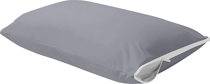 Utopia Bedding Premium 100% Waterproof Pillow Protectors with Zipper Standard Size (Set of 4), Bed Bug and Dust Mite Proof Zippered Pillow Covers, Pillow Encasement Cases, Gray