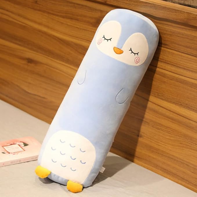 Long Plush Cute Body Pillows 39" Cuddle Stuffed Animal Shaped Bed Body Pillows Soft Cotton Plushies Doll Toy Gifts (Penguin, 39 Inch)