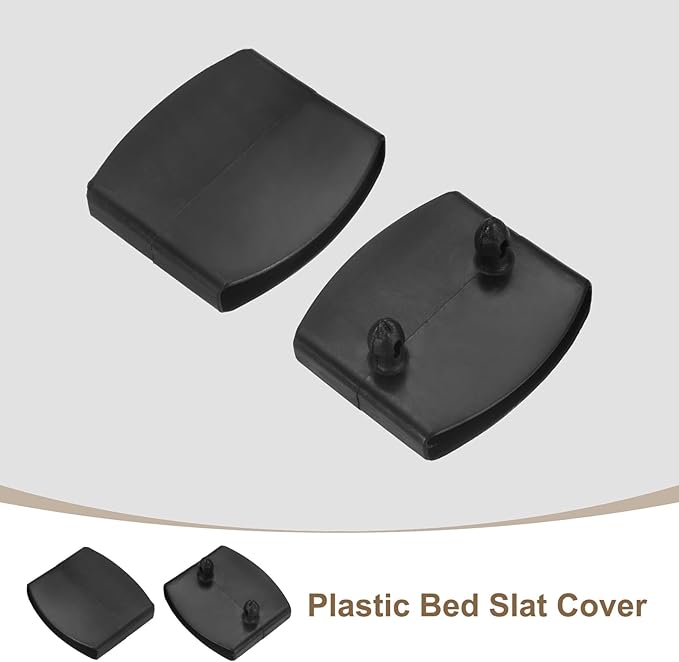 uxcell 12 Pcs 55mm x 9mm Plastic Bed Slat Center Caps, Bed Slat Cover Replacement Holders Furniture Accessories Support for Holding Securing Wooden Base, Black