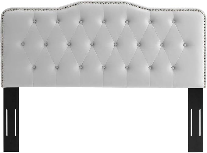 Modway MOD-6409-LGR Sophia Tufted Performance Velvet Twin Headboard, Light Gray