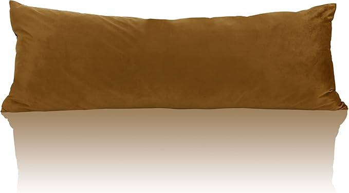 StangH Luxury Bed Body Pillowcase, Gold Brown polyester Retro Decor for Living Room Couch Sofa, Large Body Pillow Cover for Pregnancy, 20 x 54-inch, 1 Piece