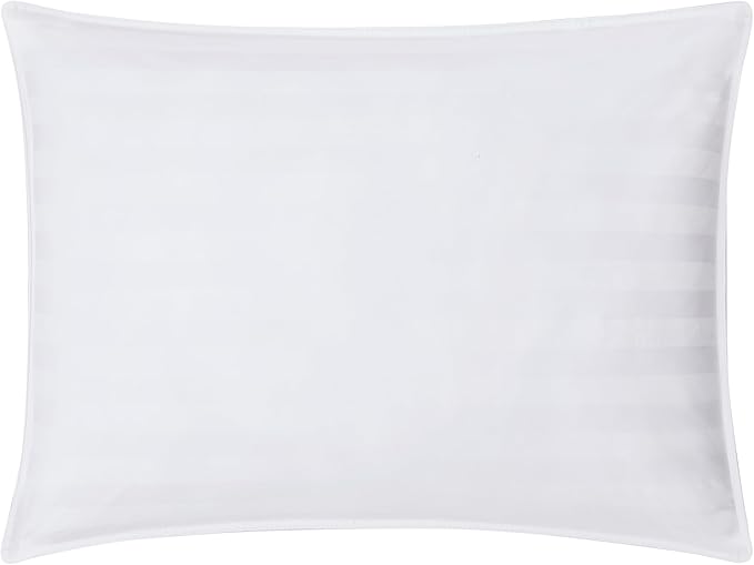 DOWNLITE Down Extra Thin, Flat & Soft Pillow for Stomach Sleepers (Hypoallergenic) (Standard/Queen)
