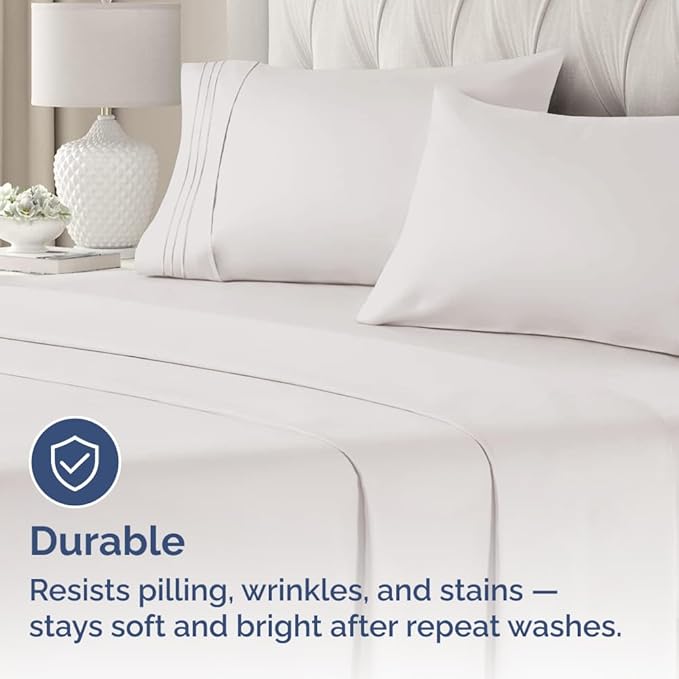 King Standard Pillow Cases Set of 2 - Soft Hotel Quality Pillowcase Covers - Comfy, Cozy & Fade Free - Wrinkle Resistant - Machine Washable Pillow Protectors - 2 Piece Set - King Standard Light Grey