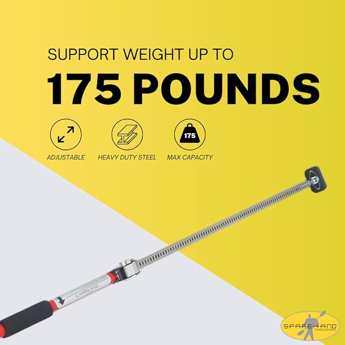 Heavy Duty Truck Cargo Bar - Adjustable QSP-360 Truck Bed Organizer with Weight Capacity 175 lbs. - Self-Locking Spring Ratchet Load Lock Bar - Extends 3.6 to 6 Ft, Ideal for Car, SUV & Truck