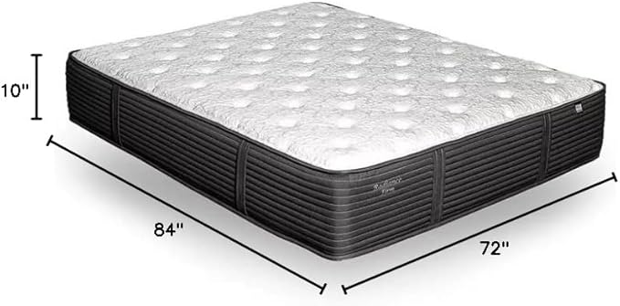 Mielmoon & Elegance Hybrid Mattress Heavy Duty Support-Firm Premium Luxury Motion Isolation/White-Black Natural Latex/Back Pain Relief, Made in USA (Extra Firm,California King)