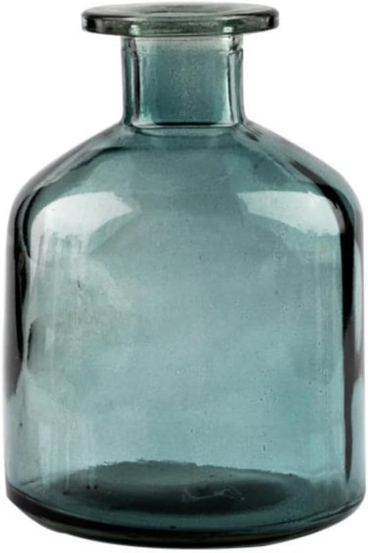 Glass Bud Vase Empty Glass Diffuser Bottles Refillable Aromatherapy Jars Small Vases for Flowers Vases Centerpiece for Wedding Home Essential Oils Office Table Decor (Green)