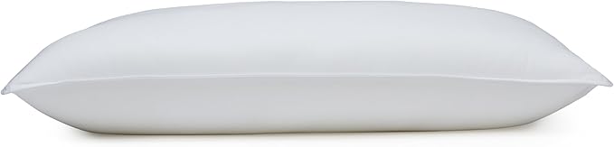 Amazon Basics Down-Alternative Pillows for Stomach and Back Sleepers, Soft Density, Machine Washable, 20 x 36 inches, White, 2-Pack