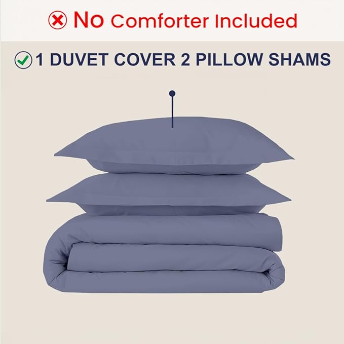 Kotton Culture 3 Pc 120" x 98" Duvet Cover Set Oversized King 100% Egyptian Cotton - 600 Thread Count Comforter Cover, Zipper Closure & Corner Ties - Fits Large King Inserts - Mediterranean Blue