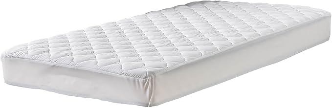 Quilted Waterproof Mattress Protector Pad Twin Size for Air Mattress Soft Noiseless Fitted Matress Cover with Elastic Pocket White