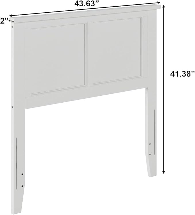 AFI, Madison Twin Solid Wood Panel Headboard, White